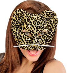 Masque de Léopard / Loup Panthère / Loup Demi Visage Leopard Chat / La Maison Du Déguisement