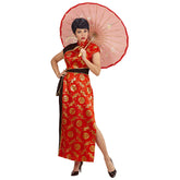 Déguisement Robe Chinoise Rouge / Costume Chinoise Femme Adulte / La Maison Du Déguisement