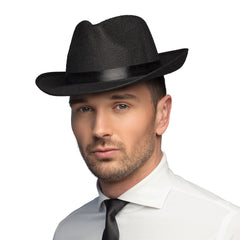Chapeau Borsalino noir / Chapeau Mafia noir / La Maison du Déguisement