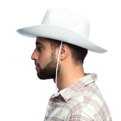 Chapeau Cowboy Blanc / Chapeau Cow-boy Rodeo Blanc / Chapeau Western Blanc / La Maison Du Déguisement