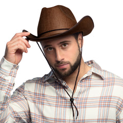 Chapeau Cowboy Brun / Chapeau Western / Chapeau Cow-boy Marron / La Maison Du Déguisement