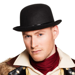 Chapeau Melon BM / Chapeau Melon En Feutre / Chapeau Steambowler noir / La Maison Du Déguisement