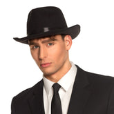 Chapeau Borsalino BM / Chapeau Mafia Noir / Chapeau Dwight Noir / La Maison Du Déguisement
