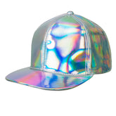 Casquette Holographique Argent / Casquette Années 80 Métallique Argent / Casquette Disco Argent Hologramme / La Maison Du Déguisement