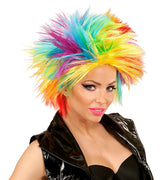 Perruque Punk Arc en Ciel / Perruque Punk Rainbow Cheveux Multicolores / La Maison Du Déguisement
