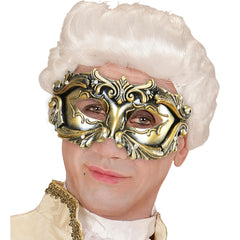 Masque Colombine Baroque Bronze De Luxe / Loup Baroque Or / Loup Vénitien Dorée / La Maison Du Déguisement