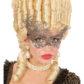 Loup Antique Baroque Dentelle Argent / Masque Antique Baraque en Dentelle Argent / La Maison Du Déguisement