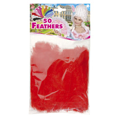 Sachet de 50 plumes Rouges / 50 plumes Rouges / La Maison Du Déguisement