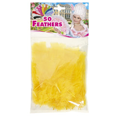 Sachet de 50 plumes Jaunes / 50 plumes Jaunes / La Maison Du déguisement