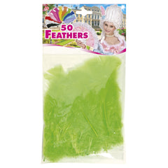 Sachet de 50 plumes vertes / 50 plumes Vertes / La Maison Du déguisement