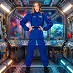 Déguisement Astronaute Bleu Femme / Costume cosmonaute Bleu Adulte / La Maison Du Déguisement