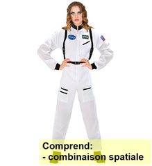Location Déguisement Astronaute Blanc Femme / Location Costume cosmonaute Blanc Adulte / La Maison Du Déguisement