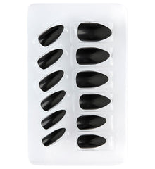 Ongles Noir / Faux Ongles Noirs / Set 12 Ongles Noir Auto Adhésifs / La Maison Du Déguisement