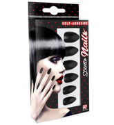 Ongles Noir / Faux Ongles Noirs / Set 12 Ongles Noir Auto Adhésifs / La Maison Du Déguisement