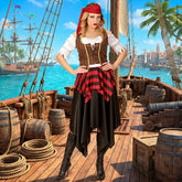 Déguisement Pirate Miss Caraïbes Adulte / Costume Pirate Corsaire Femme / Costume Pirate Femme / La Maison Du Déguisement
