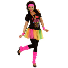 Guêtres Années 80 Rose Disco / Jambières Rose Fluo / La maison du déguisement