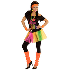 Guêtres Années 80 Orange Fluo Disco / Jambières Orange Fluo / La Maison Du Déguisement