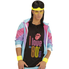 Set bandeau Orange fluo / Kit Bandeau et Poignets en éponge Orange / Ensemble de 2 bracelets et bandeau / La Maison du Déguisement