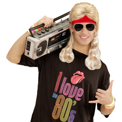 Bandeau Avec Cheveux Blonds Mulet / Bandeau Rouge avec cheveux Blonds / La Maison Du Déguisement