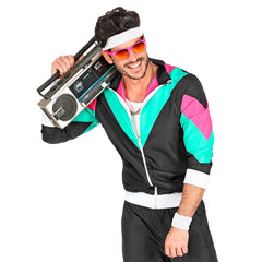 Set bandeau Blanc / Kit Bandeau et Poignets en éponge Blanc / Ensemble de 2 bracelets et bandeau / La Maison du Déguisement