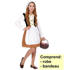 Déguisement de Servante Médiévale Enfant / Costume Robe Moyen Âge Fille du village / La Maison Du Déguisement