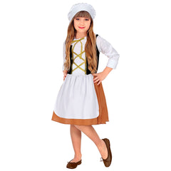 Déguisement de Servante Médiévale Enfant / Costume Robe Moyen Âge Fille du village / La Maison Du Déguisement