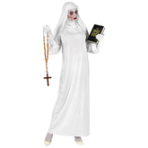 Déguisement Bonne Sœur Fantomatique Adulte / Costume Nonne Blanche Religieuse Halloween Femme / La Maison Du Déguisement