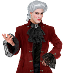 Jabot Et Manchettes Dentelle Noire / Jabot Et Poignets Dentelle Noire / La Maison Du Déguisement