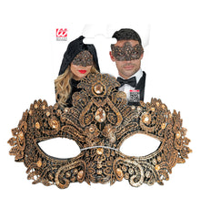 Masque Théâtre Bronze / Loup Vénitien Dentelle Bronze / Masque Dentelle Bronze / La Maison Du Déguisement