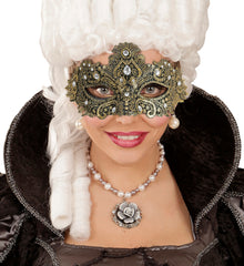 Masque Théâtre Doré / Loup Vénitien Dentelle Or / Masque Dentelle Doré / La Maison Du Déguisement