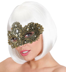 Masque Théâtre Doré / Loup Vénitien Dentelle Or / Masque Dentelle Doré / La Maison Du Déguisement
