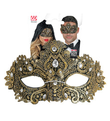 Masque Théâtre Doré / Loup Vénitien Dentelle Or / Masque Dentelle Doré / La Maison Du Déguisement