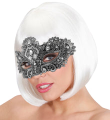 Masque Théâtre Argent / Loup Vénitien Dentelle Argent / Masque Dentelle Argent / La Maison Du Déguisement