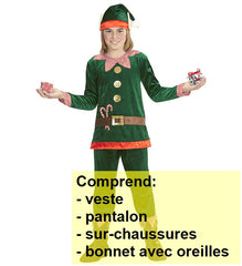 Déguisement Lutin De Noël Enfant / Costume Elf Qui Aide Le Père Noël Enfant / La Maison Du Déguisement