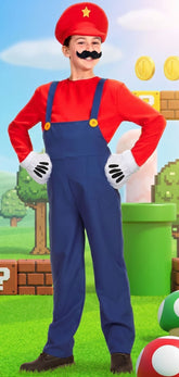 Déguisement Super Plombier Mario Enfant / Costume Plombier Rouge Enfant / La Maison Du Déguisement