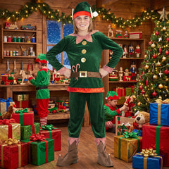 Déguisement Lutin De Noël Enfant / Costume Elf Qui Aide Le Père Noël Enfant / La Maison Du Déguisement