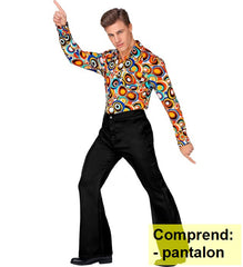 Pantalon Pattes d’éléphant Noir / Pantalon Disco Année 70 / 80s Groovy Style Noir / La Maison Du Déguisement