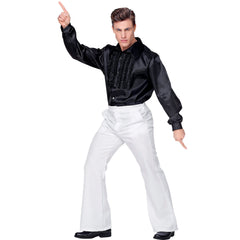 Pantalon Pattes d’éléphant Blanc / Pantalon Disco Année 70 / 80s Groovy Style Blanc / La Maison Du Déguisement