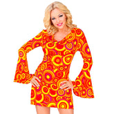 Déguisement Robe Disco Groovy 70s Orange / Costume Robe Bulles Psyché Orange / Robe Disco Orange / La Maison Du Déguisement
