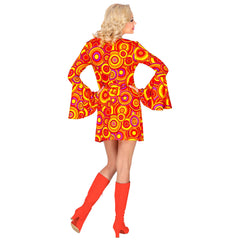 Déguisement Robe Disco Groovy 70s Orange / Costume Robe Bulles Psyché Orange / Robe Disco Orange / La Maison Du Déguisement