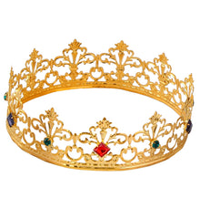Couronne Roi Métal Doré Luxe / Couronne Reine Métal Or Luxe / La Maison Du Déguisement