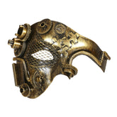 Masque Steampunk Doré / Loup Steampunk Or / Demi Masque Steampunk Cuivre / La Maison Du Déguisement