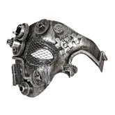 Masque Steampunk Argent / Loup Steampunk Argent / Demi Masque Steampunk Cuivre / La Maison Du Déguisement