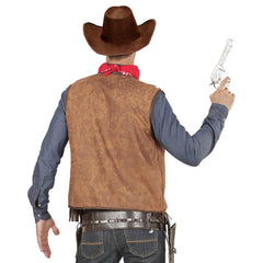Gilet Cowboy Marron / Gilet Cow Boy / Veste Western Marron / La Maison Du Déguisement