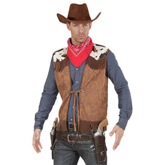 Gilet Cowboy Marron / Gilet Cow Boy / Veste Western Marron / La Maison Du Déguisement