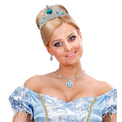 Diadème princesse avec pierres Bleu / Couronne princesse avec pierres Bleu / La Maison du Déguisement