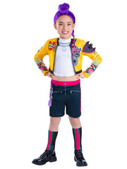 Déguisement Core Rumi Chanteuse Fille / Costume K-Pop Core Rumi Jaune Luxe Enfant / Costume Pop-star Silver Leader BM Jaune / La Maison Du Déguisement Enfant