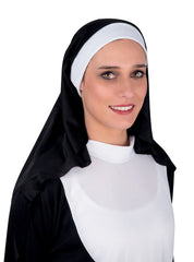 Coiffe Bonne Soeur / Coiffe La Nonne / Coiffe Religieuse Tissu / La Maison du Déguisement