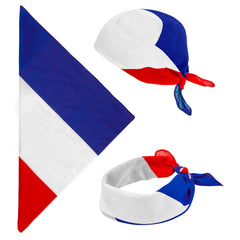 Bandana France Tricolore / Bandana Bleu Blanc Rouge / Bandana France / La Maison Du Déguisement