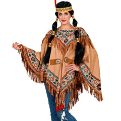 Déguisement Poncho Indienne Adulte / Costume Poncho Western Luxe / La Maison Du Déguisement